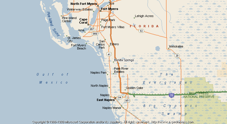 Map Bonita Springs Florida United States Map